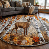 Grand Deer Quilted Round Mat NCU0NNT1897