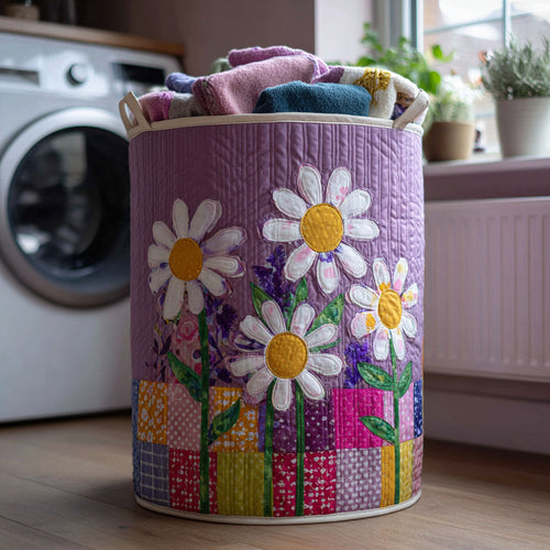 Heirloom Blossoms Quilted Laundry Basket NCU0PTT895