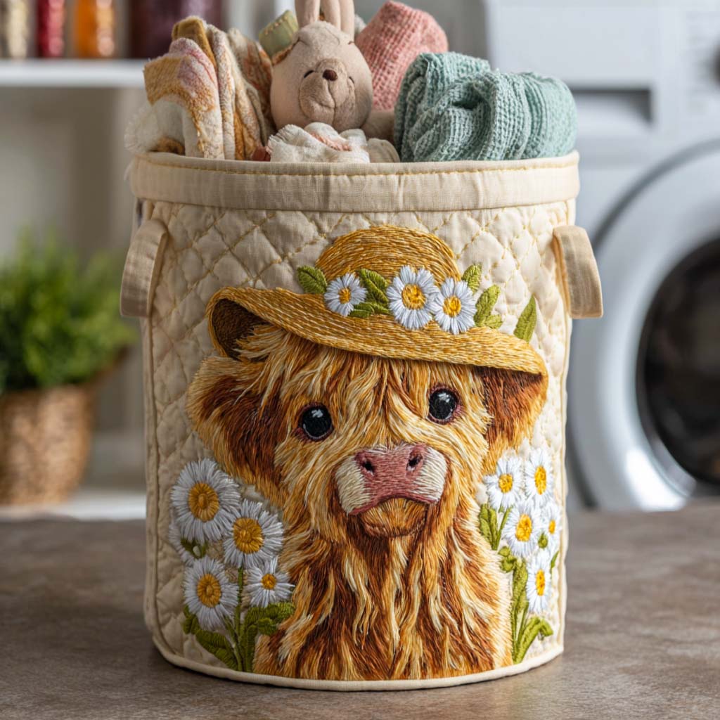 Highland Quilted Laundry Basket main image 0