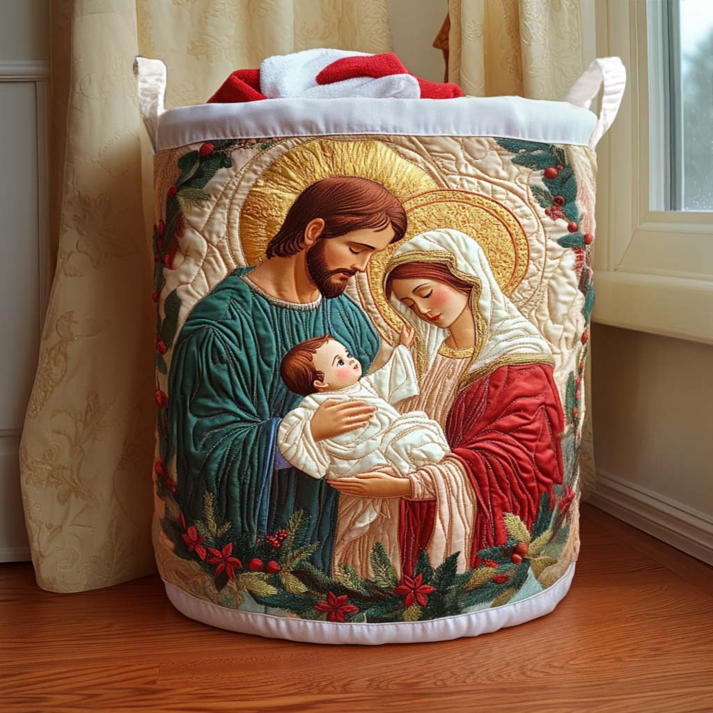 Joyful Quilted Laundry Basket from the Highlands main image 1