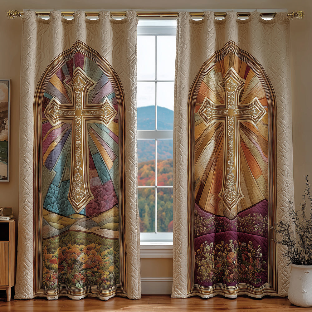 Gentle Tide Glow Quilted Curtains NCU0TH3885