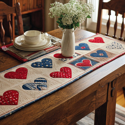 Liberty Love Quilted Table Runner NCU0PTT596