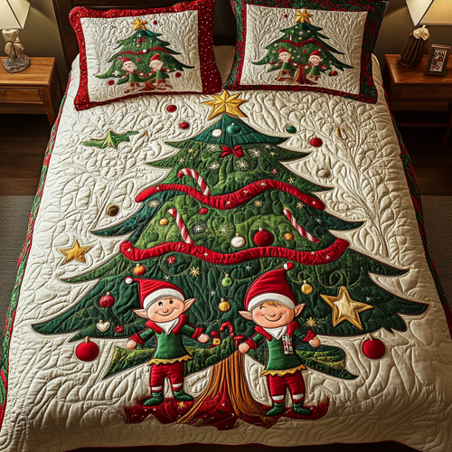 Magic Elf 3-Piece Quilted Bedding Set NCU0VH487