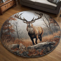 Majestic Deer Quilted Round Mat NCU0NNT1899