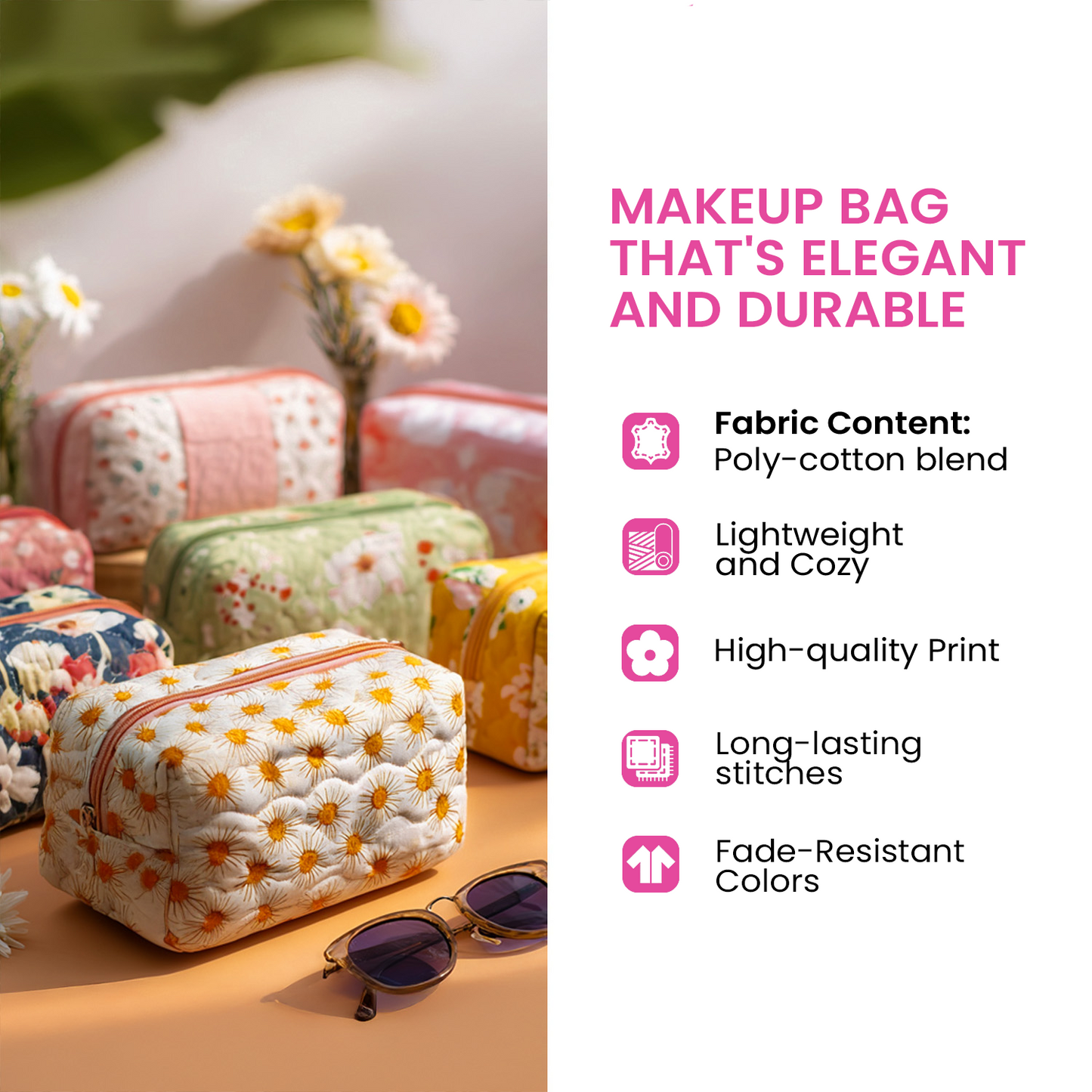 Mystic Feathers Quilted Makeup Bag NCU0NNT2070