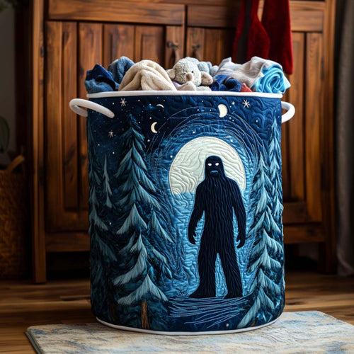 Moonlit Forest Yeti Quilted Laundry Basket NCU0NNT1542