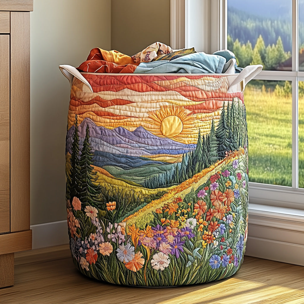 Mountain Horizon Quilted Laundry Basket NCU0HTT090 main image 1