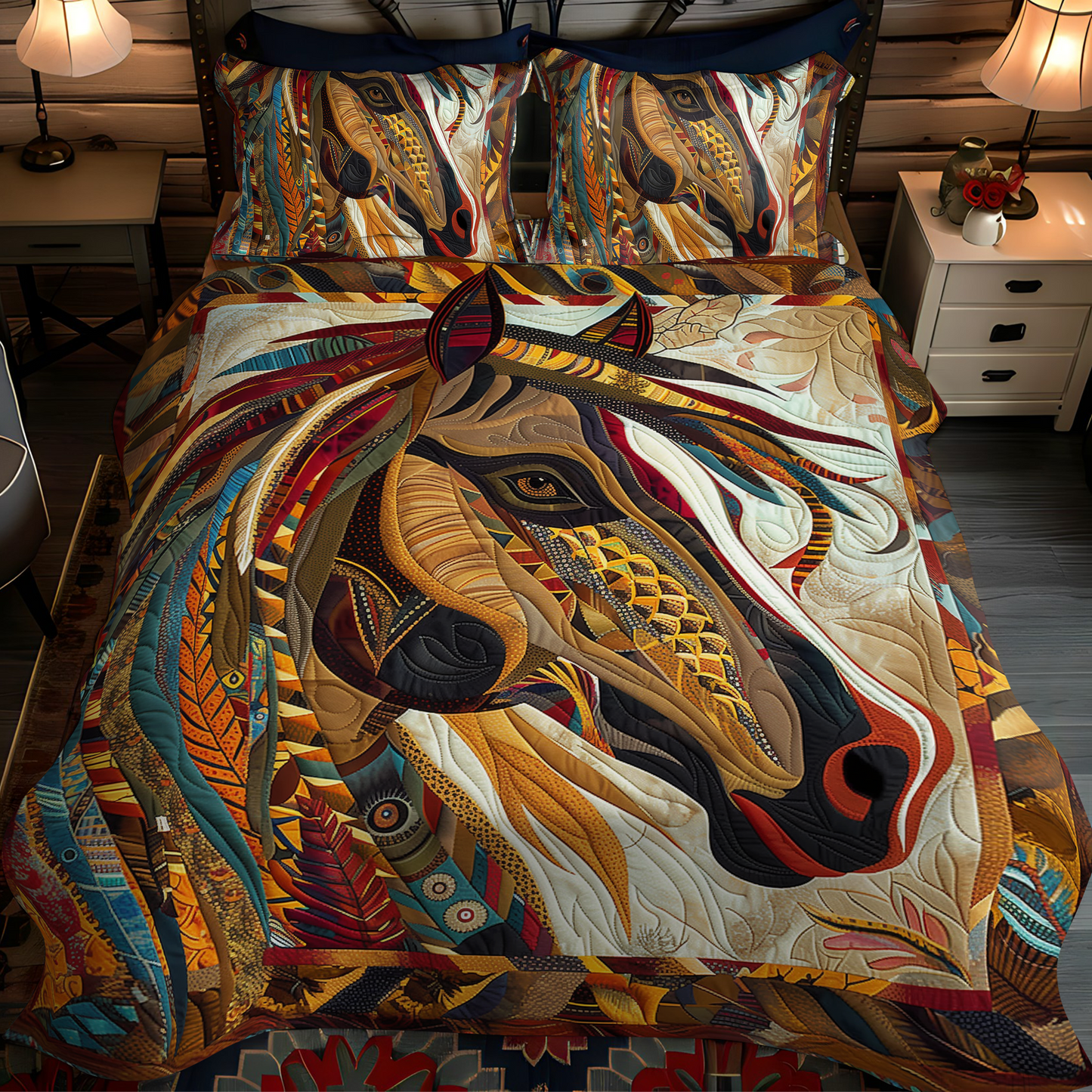 Native Canter 3-Piece Quilted Bedding Set NCU0DK925