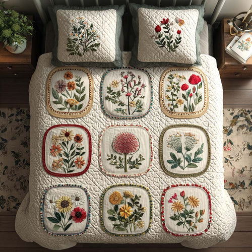 Nature Touch 3-Piece Quited Bedding Set NCU0NNT862