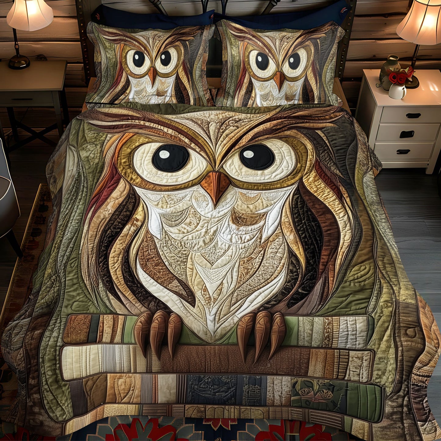 Night Watcher 3-Piece Quilted Bedding Set NCU0VL783