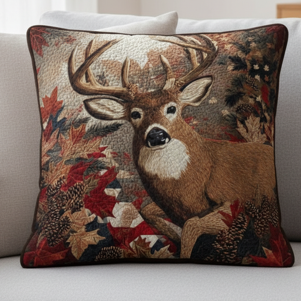 Noble Deer Quilted Pillow Case NCU0NNT1901