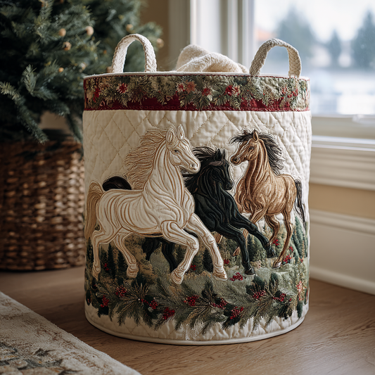 Noble Horse Quilted Laundry Basket NCU0DDK1206
