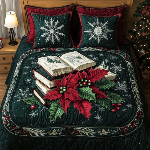 Novel Nights 3-Piece Quilted Bedding Set NCU0TL2085