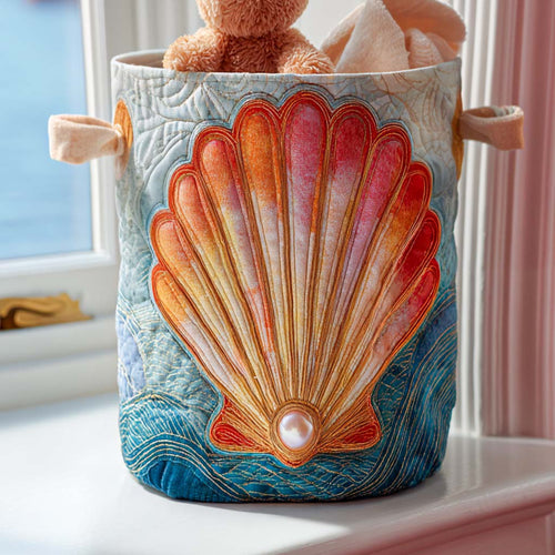 Ocean Pearl Magic Quilted Laundry Basket NCU0NNT1273