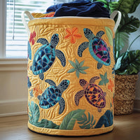 Ocean Turtles Quilted Laundry Basket NCU0PVL630
