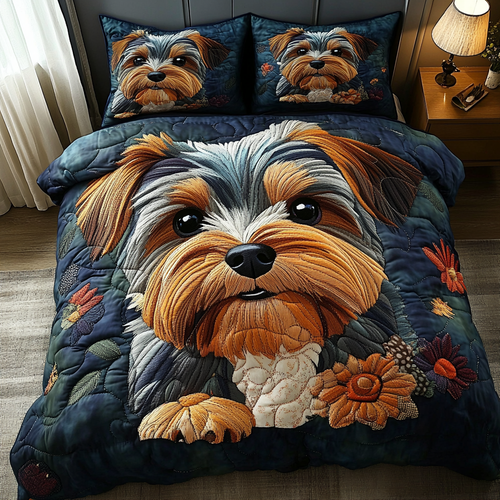 Paws and Patches 3-Piece Quilted Bedding Set NCU0DV469