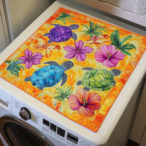 Peaceful Turtle Life Quilted Washer and Dryer Cover NCU0NNT1402
