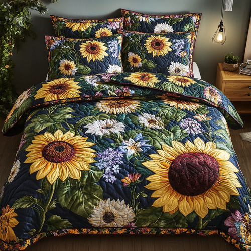 Petal Bliss 3-Piece Quilted Bedding Set NCU0DDK444
