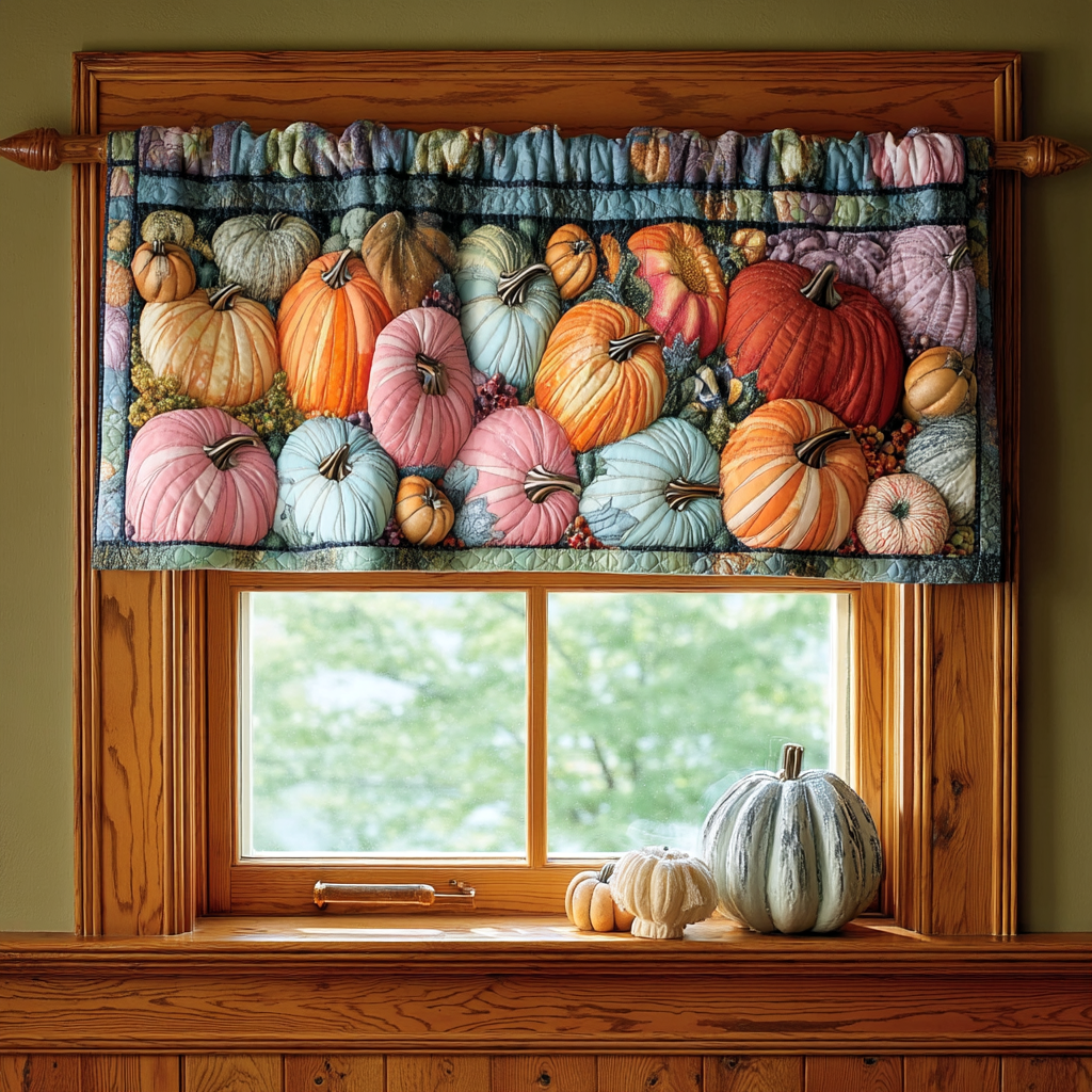 Pumpkin Glow Quilted Valance NCU0DDK739