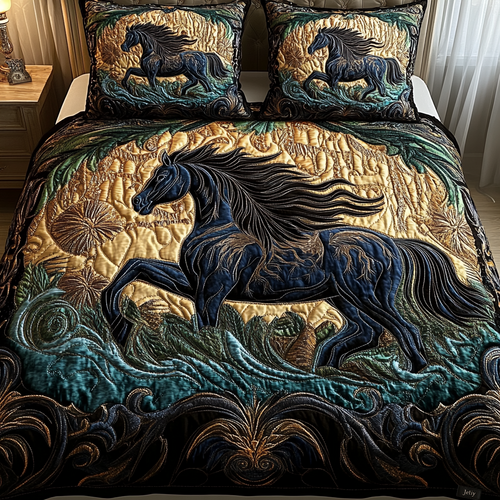 Rustic Elegance 3-Piece Quilted Bedding Set NCU0VH0366