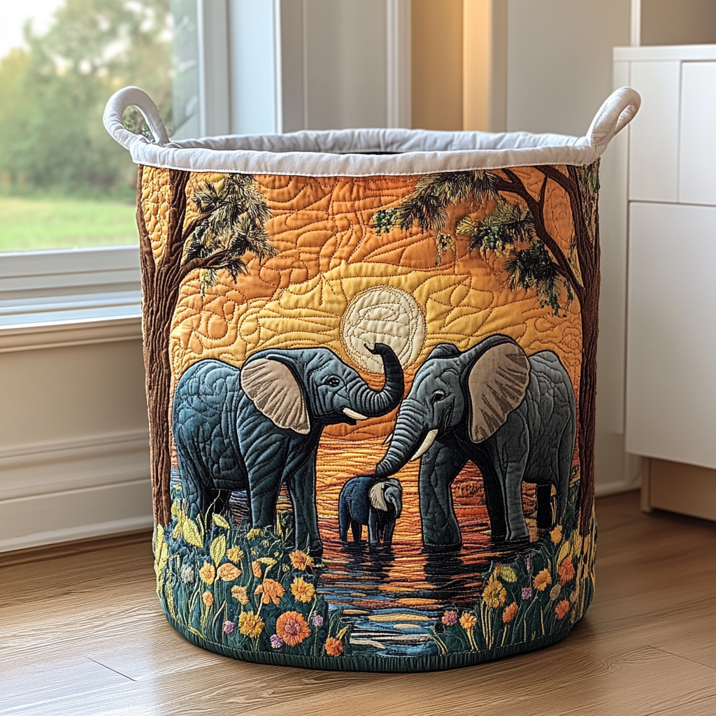 Tribal Sky Eagle Quilted Laundry Basket NCU0NTD962 main image 1