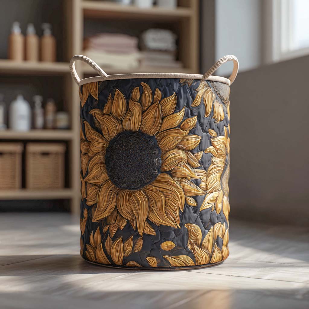 Twilight Glow Quilted Laundry Basket NCU0NXD024