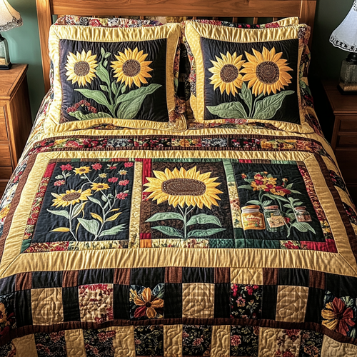 Rustic Light 3-Piece Quilted Bedding Set NCU0DDK500