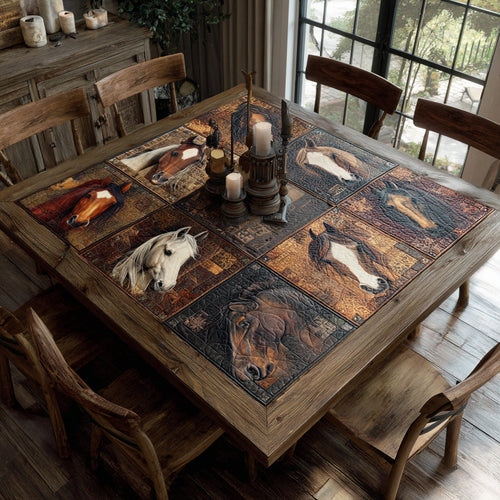 Rustic Riders Quilted Table Topper NCU0DV941