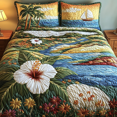 Saltwater Soul Quilted Bedding Set NCU0DV199