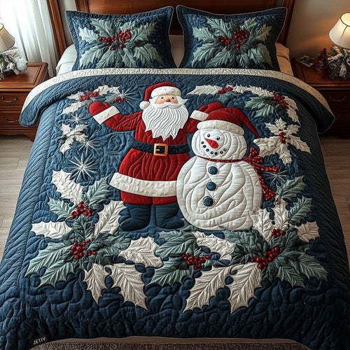 Santas Joy 3-Piece Quilted Bedding Set NCU0PTT060