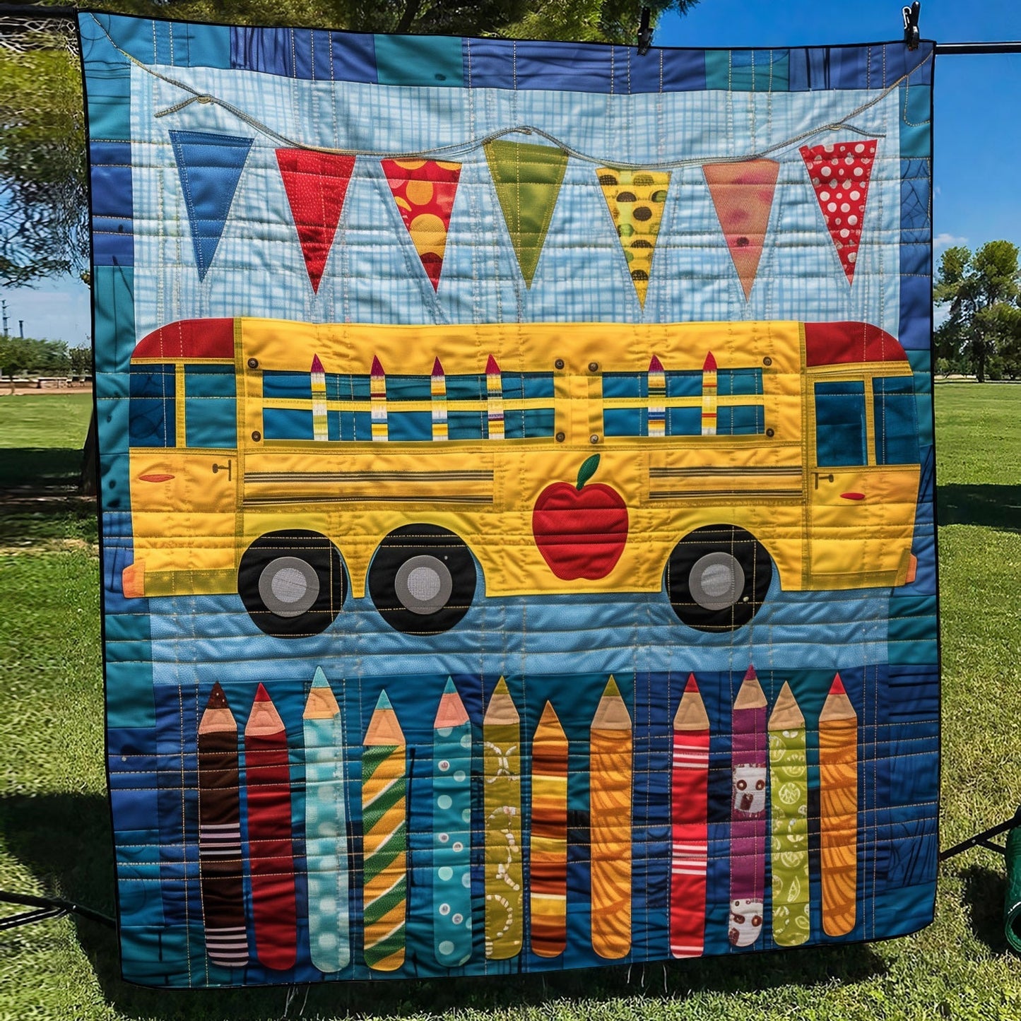 School Day Colors Quilted Blanket NCU0TL804