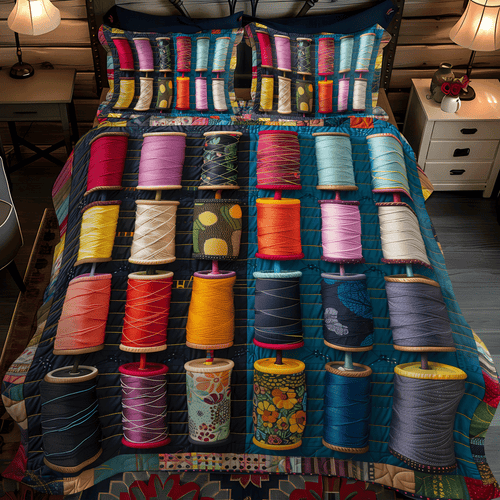 Sewing Studio 3-Piece Quilted Bedding Set NCU0TH1297