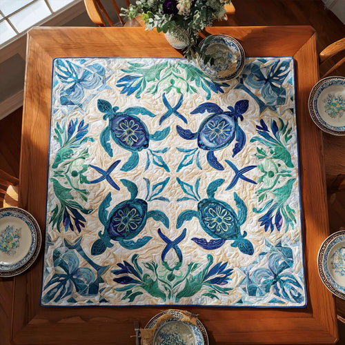 Shelled Serenity Quilted Table Topper NCU0PTT830