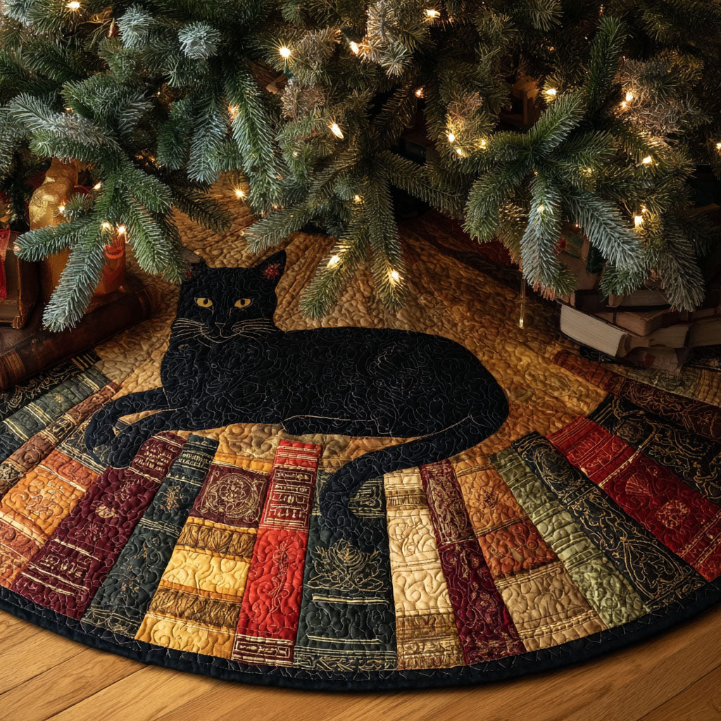 Silent Gaze Christmas Quilted Tree Skirt NCU0NTV391