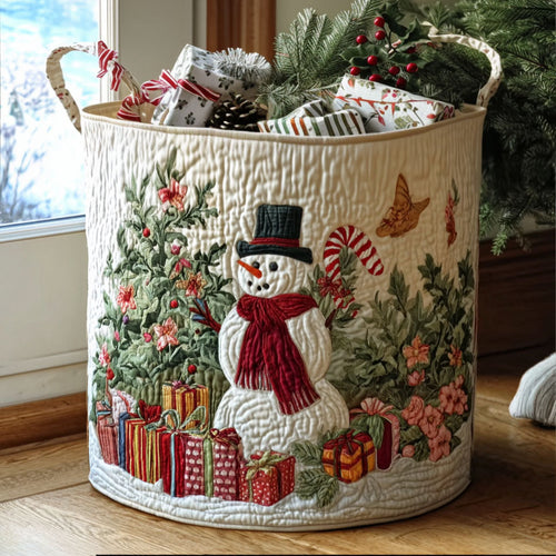 Snowy Glow Quilted Laundry Basket NCU0PTT1328