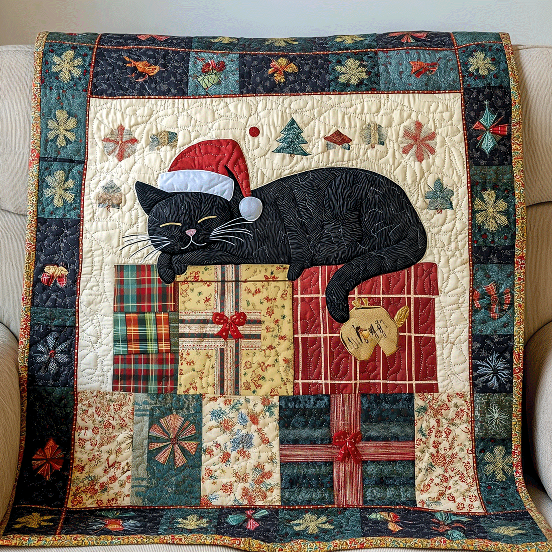 Snuggle Cats Collection Quilted Blanket NCU0PTT2979