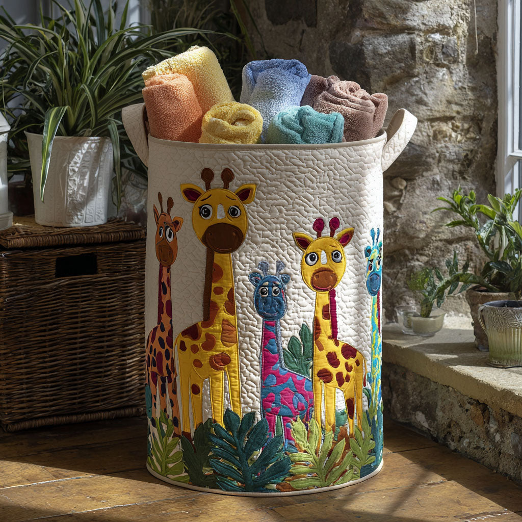 Happy Petals Quilted Laundry Basket NCU0PTT1293 main image 0