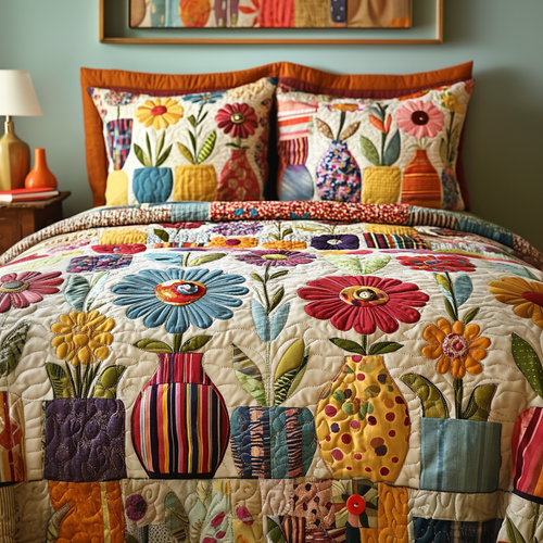 Spring Delights 3-Piece Quilted Bedding Set NCU0NVH324
