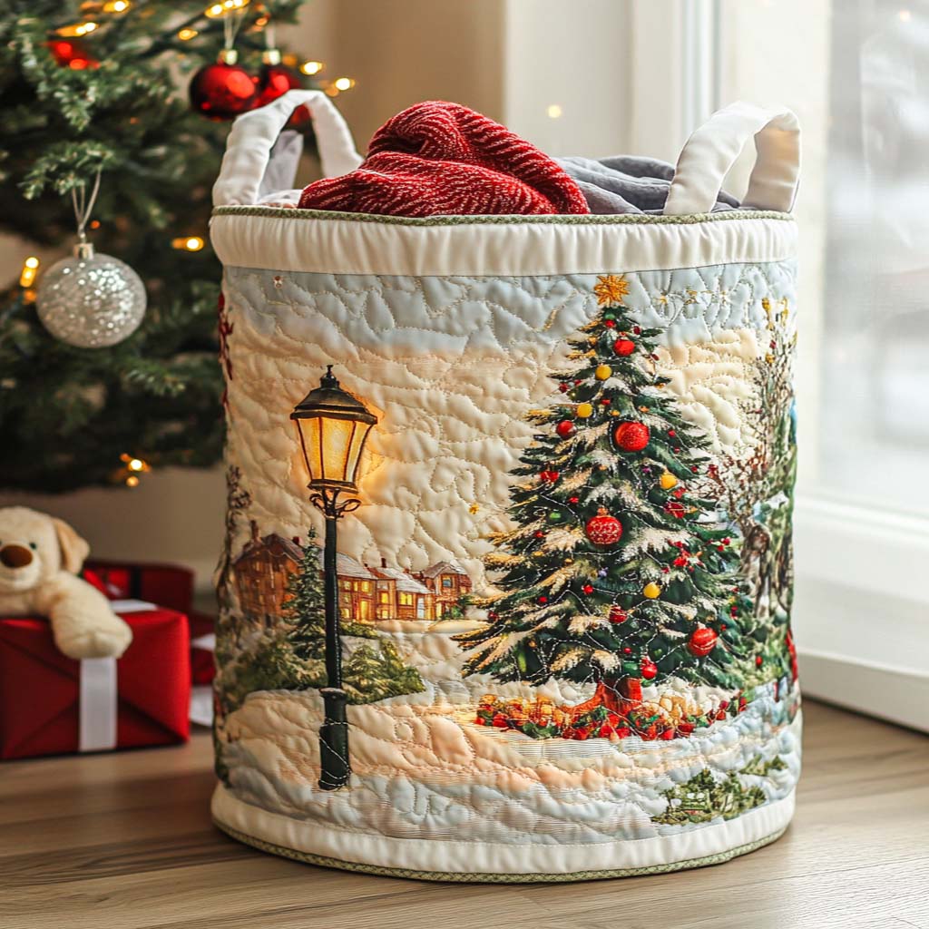 Starry Eve Quilted Laundry Basket NCU0NNT1648  Quiltnest