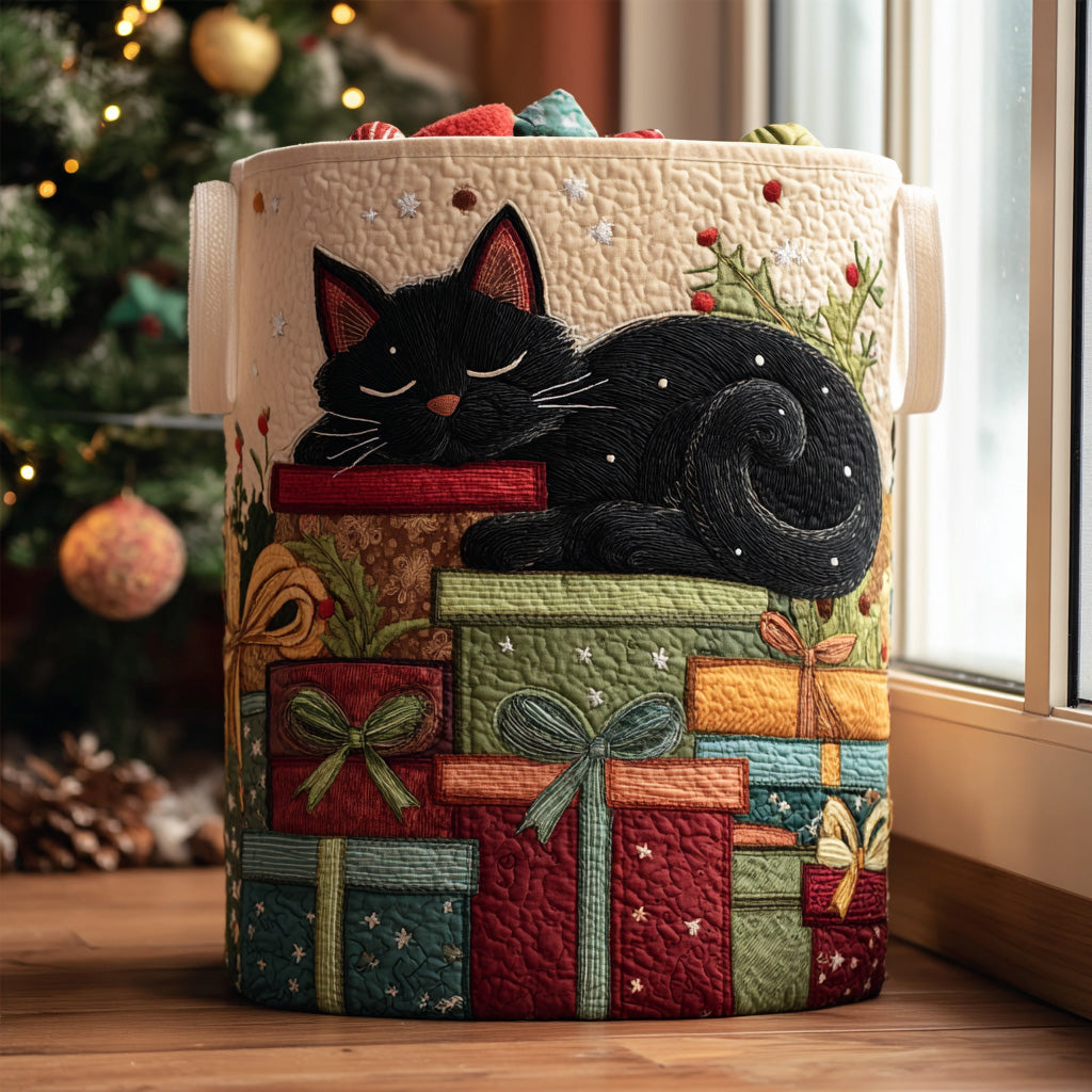 Sleepy Schnauzer Quilted Laundry Basket NCU0NNT1694 main image 1