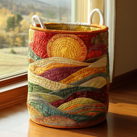 Sun Glow Quilted Laundry Basket NCU0PVL372