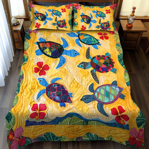 Sun and Sea 3-Piece Quilted Bedding Set NCU0TL478