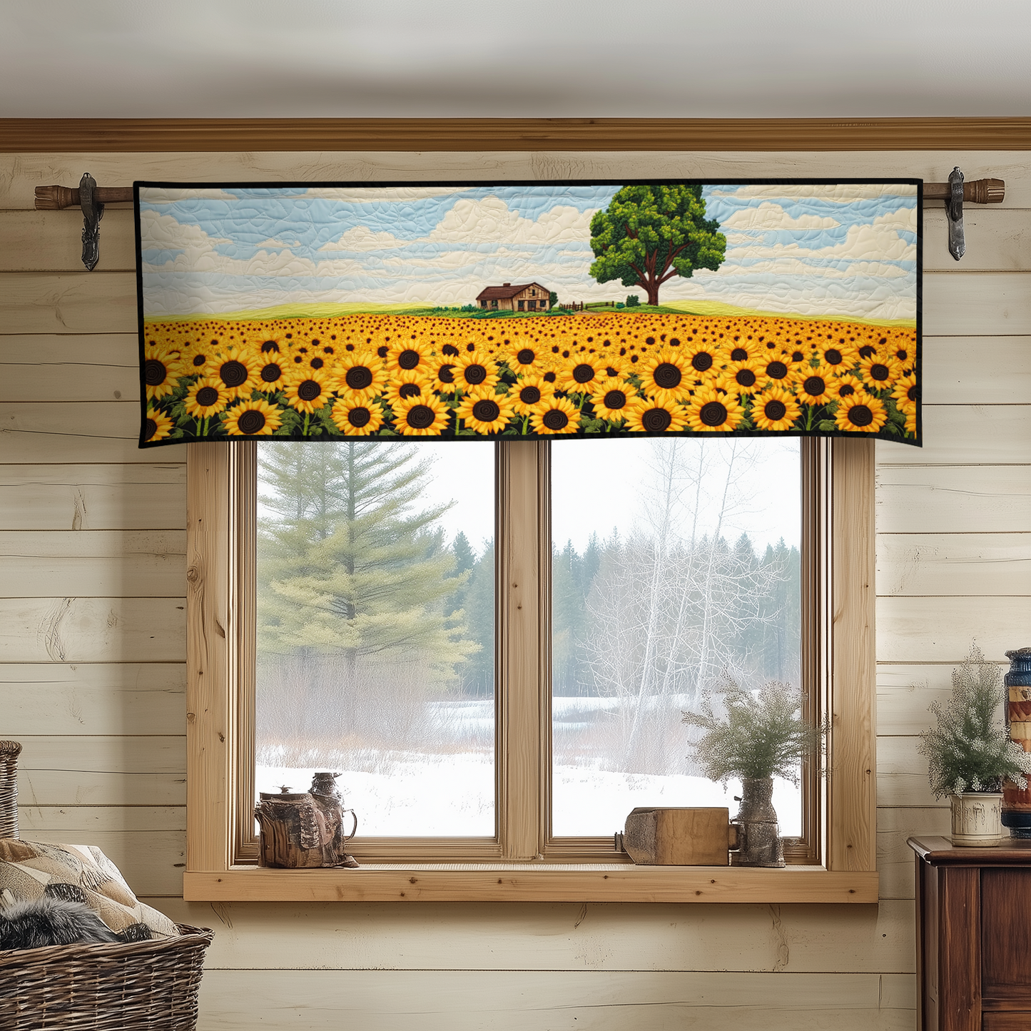 Sunflower Meadow Quilted Valance NCU0DDK634