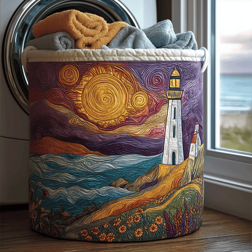 Sunlit Beacon Quilted Laundry Basket NCU0TH2918