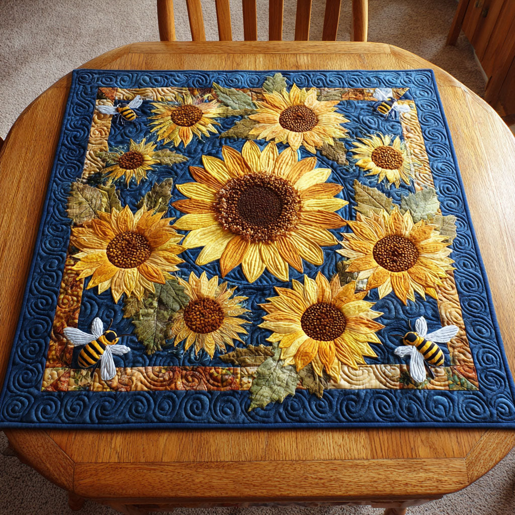 Violet Sun Quilted Table Topper NCU0NTV282