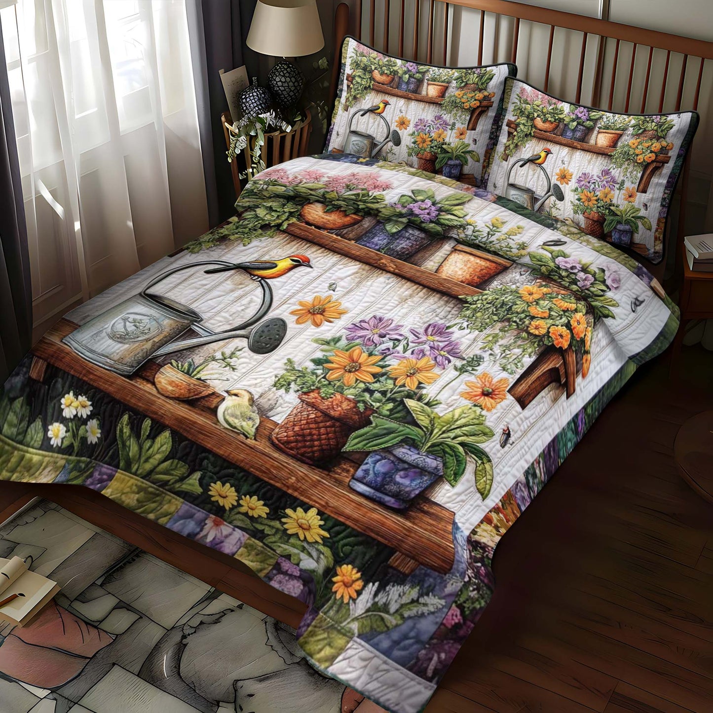 Sunny Steps 3-Piece Quilted Bedding Set NCU0NT1156