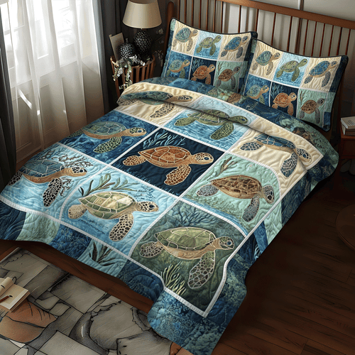 Tidal Tranquility 3-Piece Quilted Bedding Set NCU0TL1486