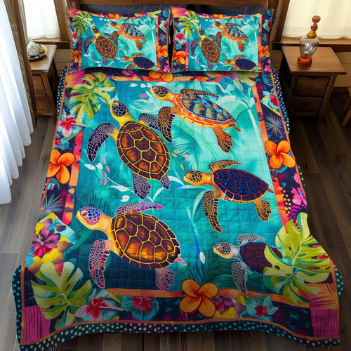Turtle Paradise 3-Piece Quilted Bedding Set NCU0TL472
