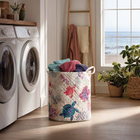 Turtle Dreams Quilted Laundry Basket NCU0DV706