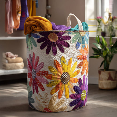Vintage Garden Quilted Laundry Basket NCU0PTT840